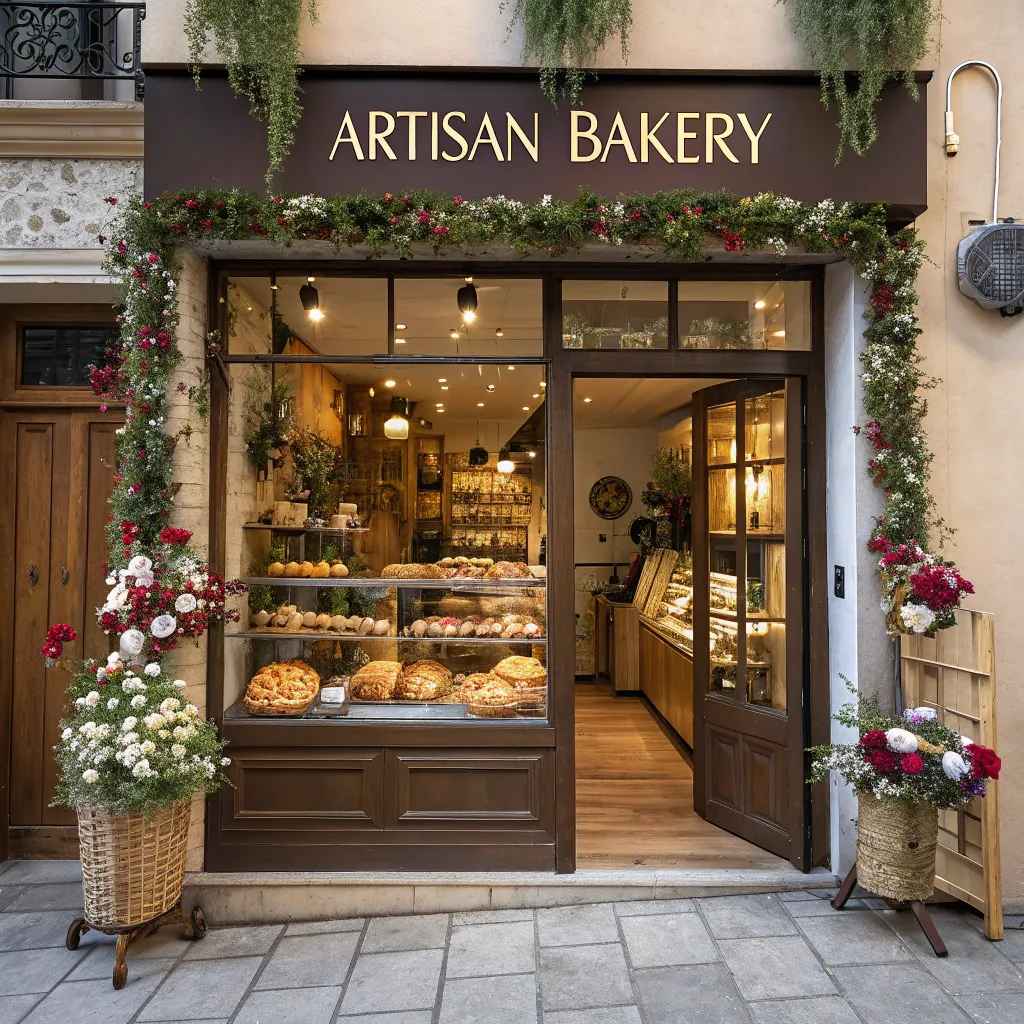 Artisan bakery storefront